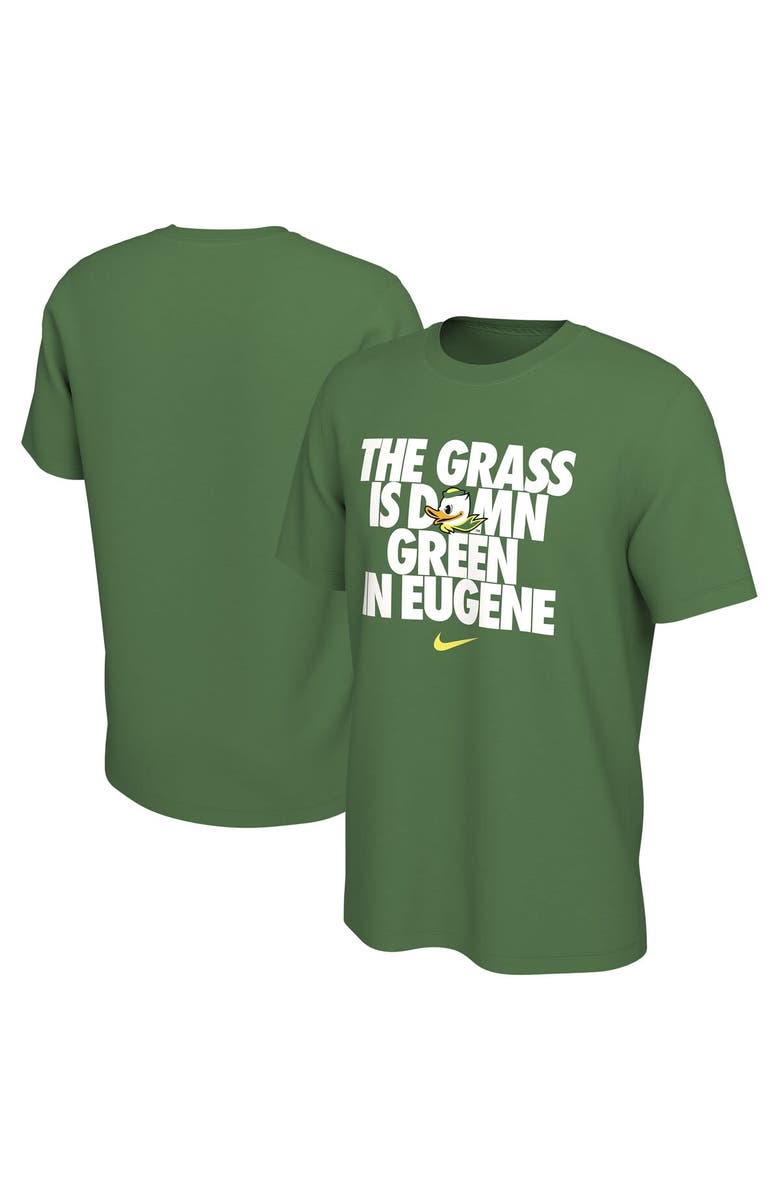Nike Men's Nike Green Oregon Ducks Grass is Green in Eugene T-Shirt, Alternate, color, Green