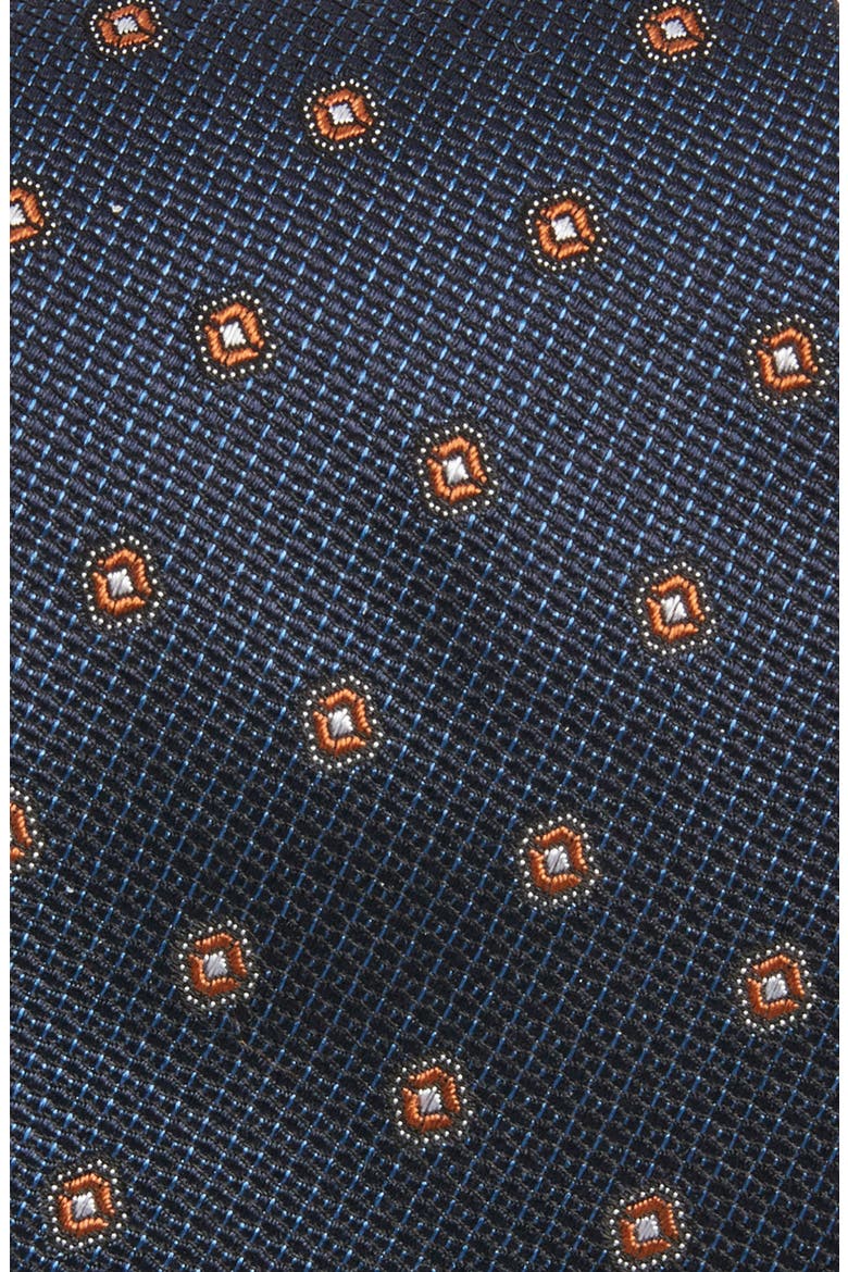 Neat Silk Tie, Alternate, color, NAVY - RUST