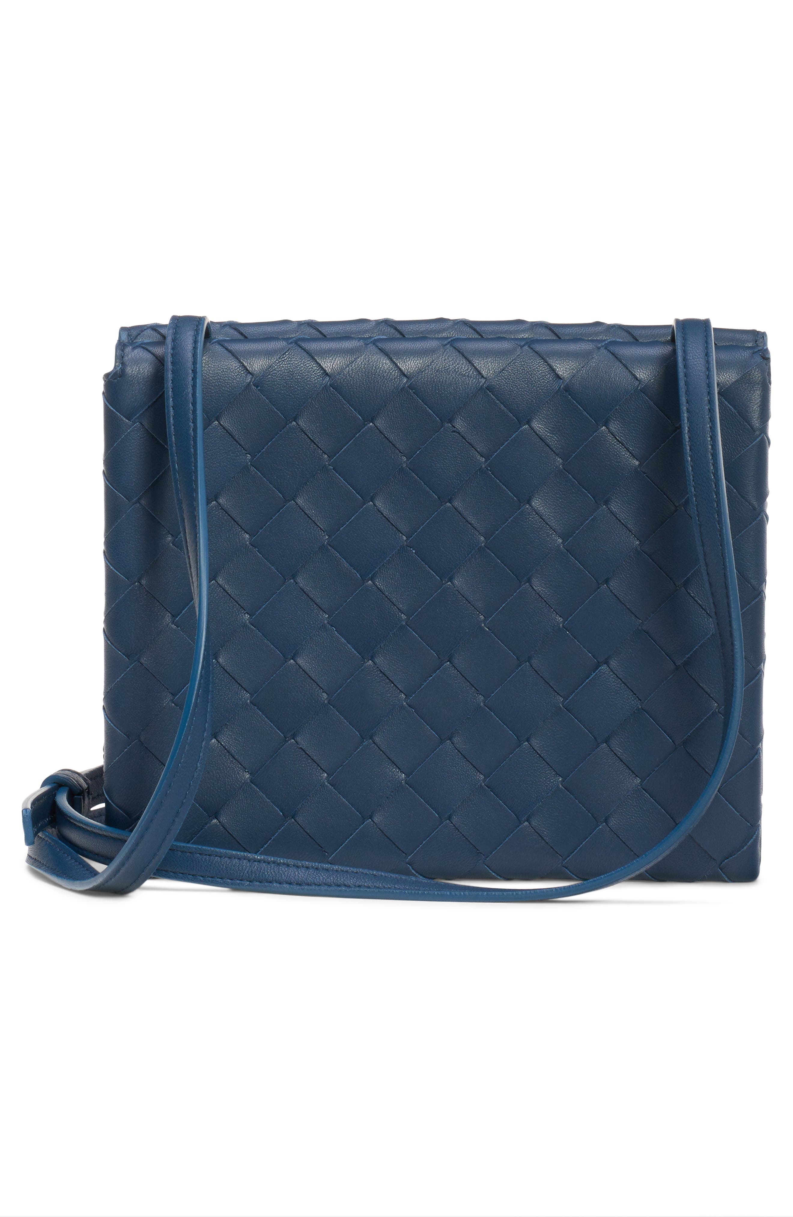 Bottega Veneta Intrecciato Leather Flap Crossbody Bag, Alternate, color, 