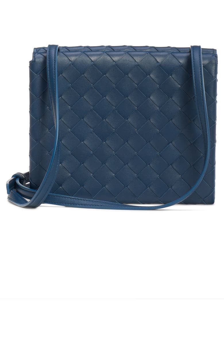 Bottega Veneta Intrecciato Leather Flap Crossbody Bag, Alternate, color,