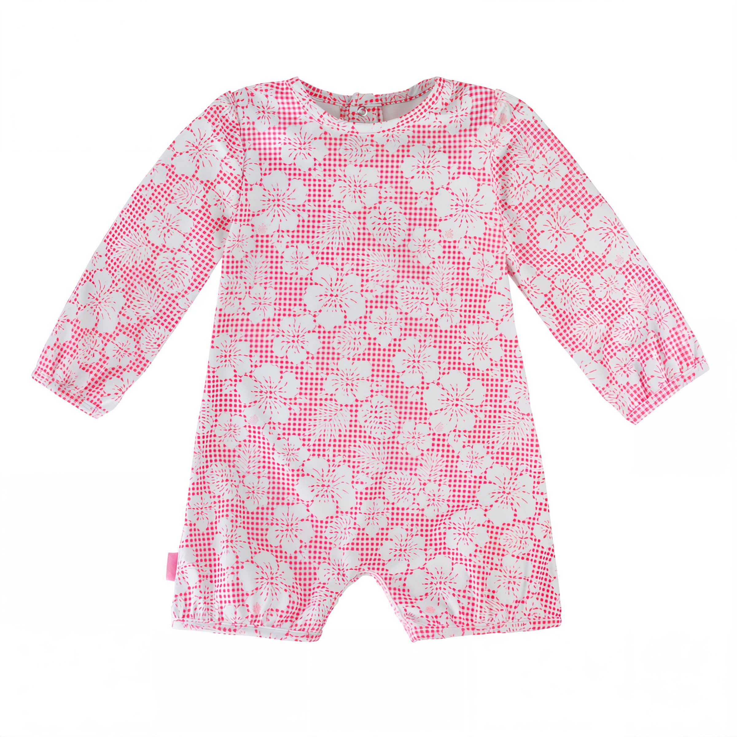 Pink Hibiscus Gingham