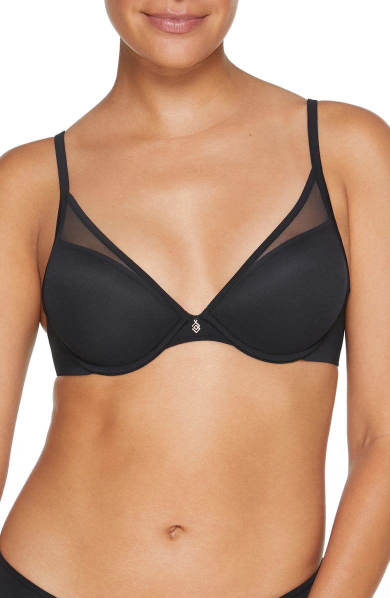 ThirdLove 24/7<sup>®</sup> Classic Uplift Plunge Underwire Bra, Main, color, Black