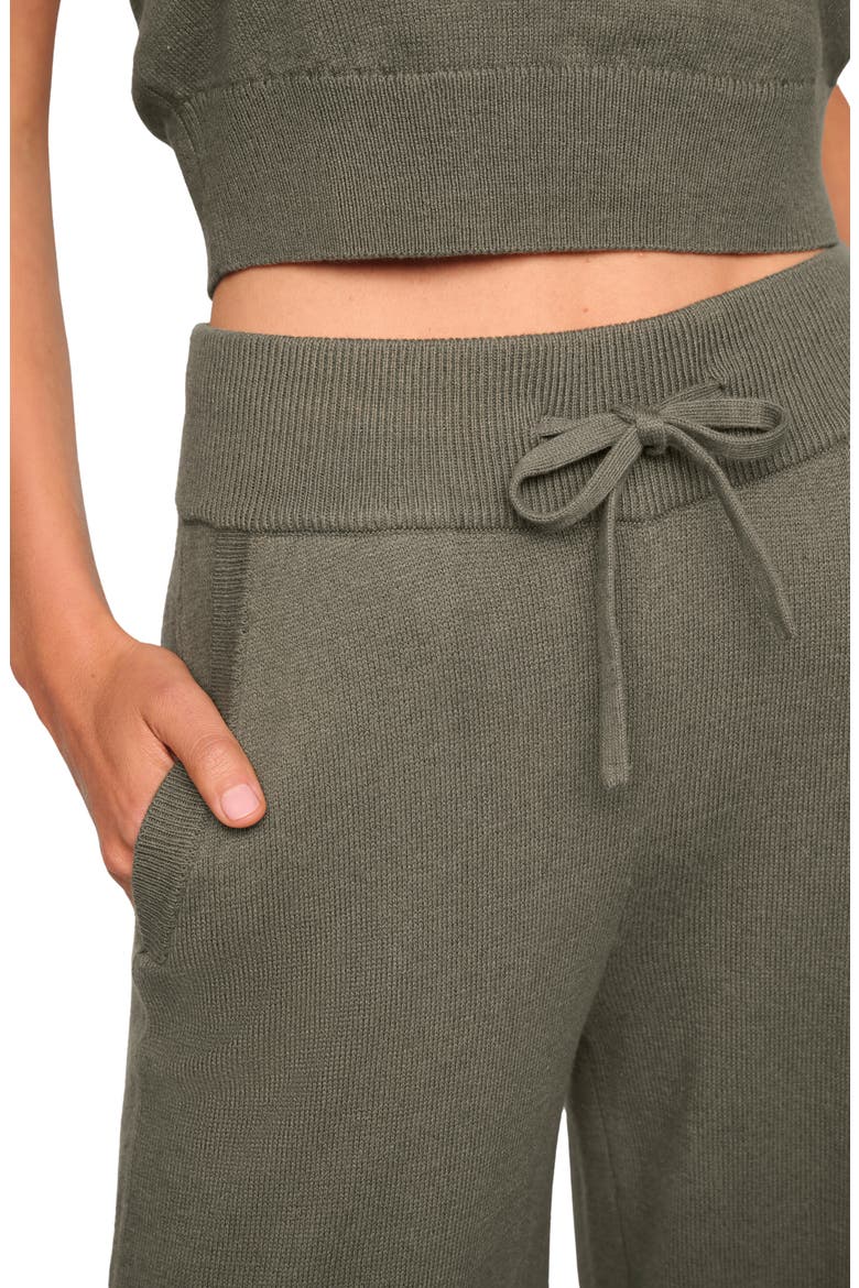 Wide Leg Lounge Sweater Pants, Alternate, color, SMOKEY OLIVE
