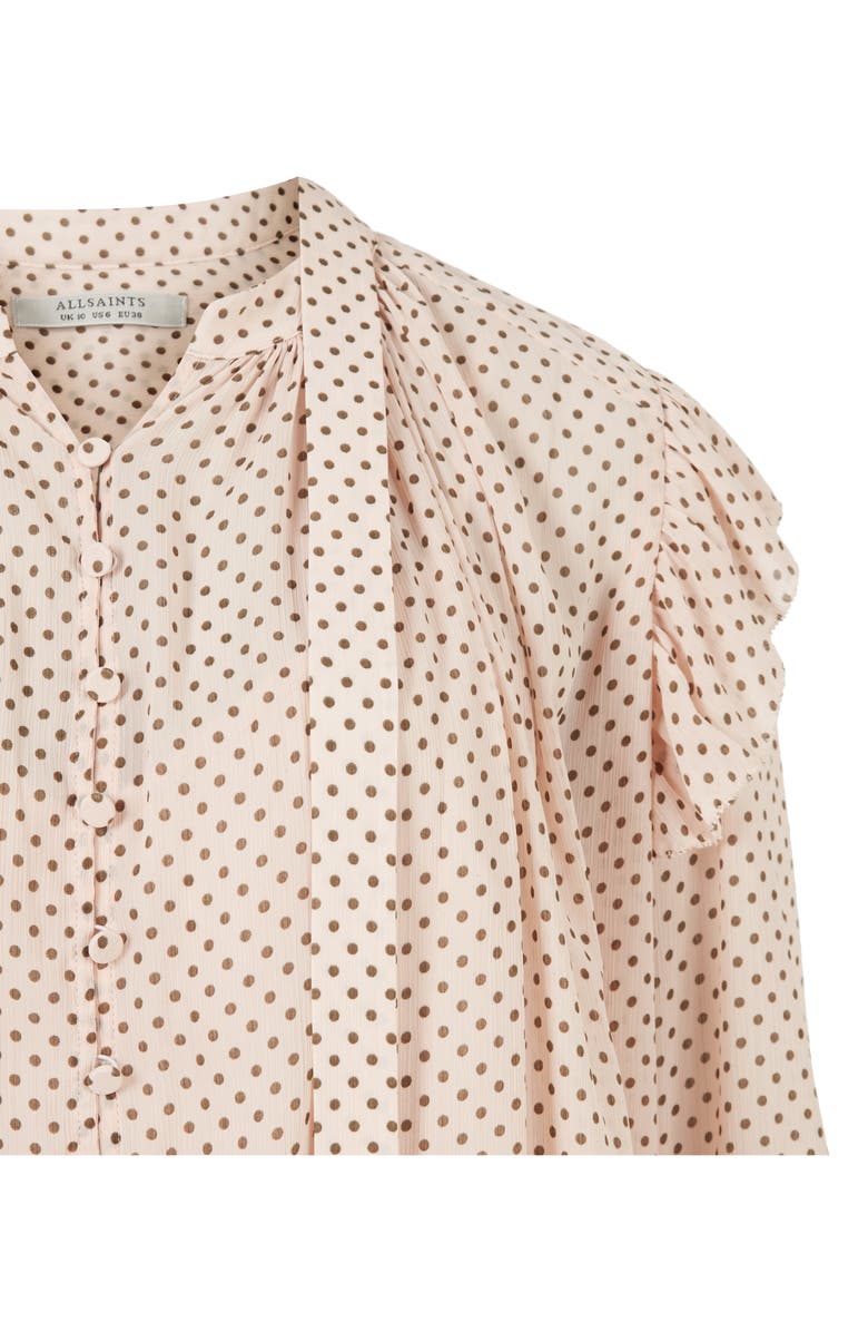 AllSaints Lara Dot Print Shirt, Alternate, color, 