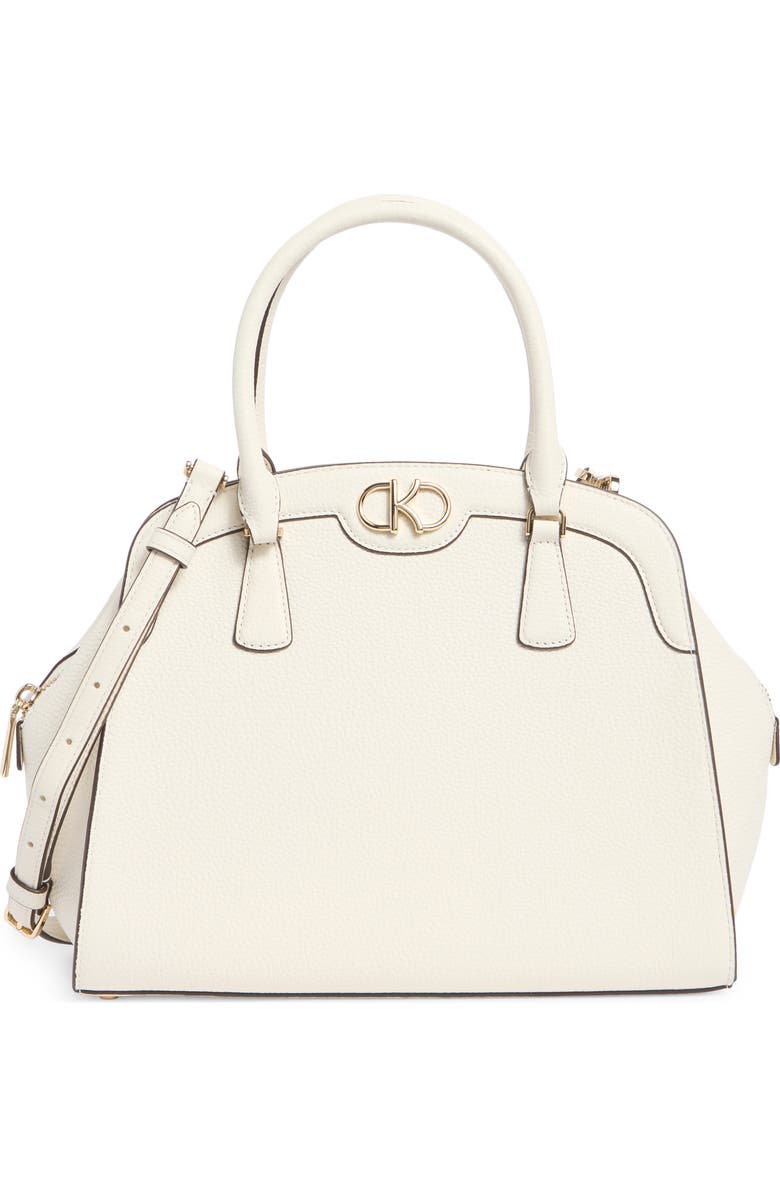 Kate Spade New York kyla pebble leather satchel bag, Main, color, Meringue