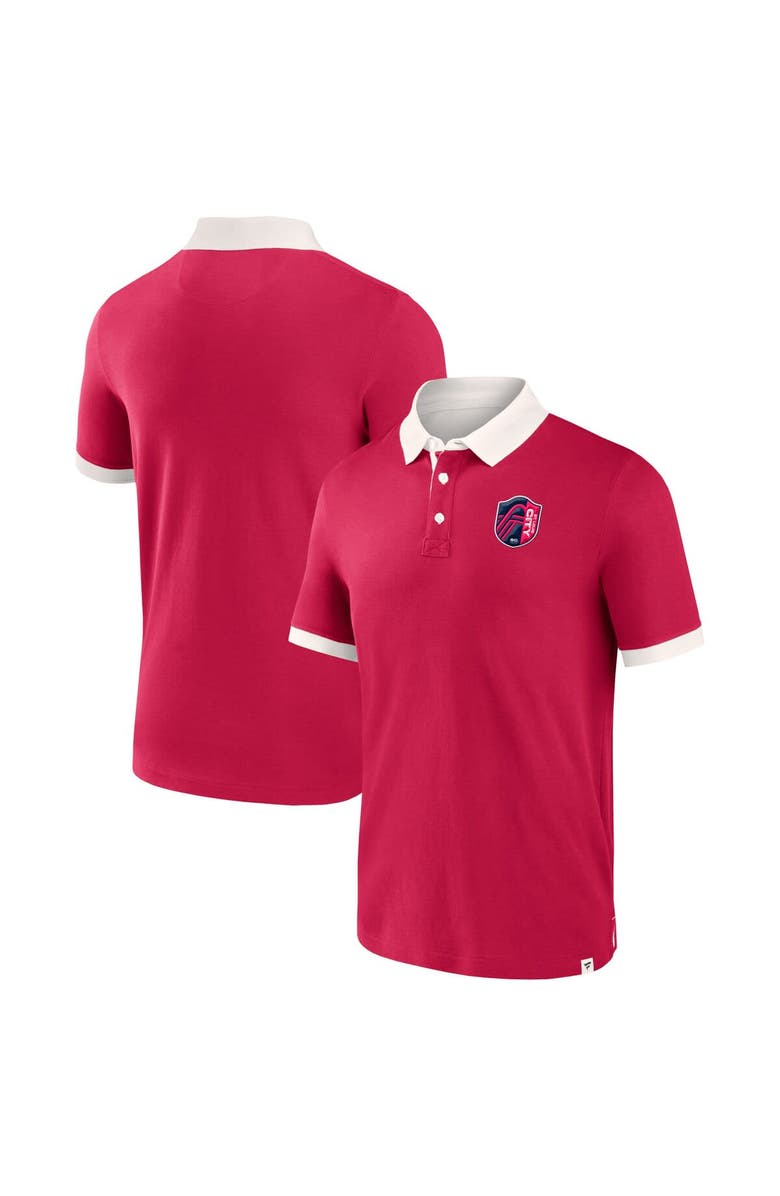 FANATICS Men's Fanatics Branded Red St. Louis City SC Second Period Polo Shirt, Main, color, Red