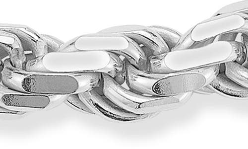 Yield Of Men 5mm Rope Chain Bracelet In Silver