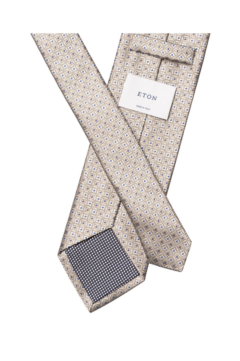 Geometric Silk Jacquard Tie, Alternate, color, LIGHT GREY