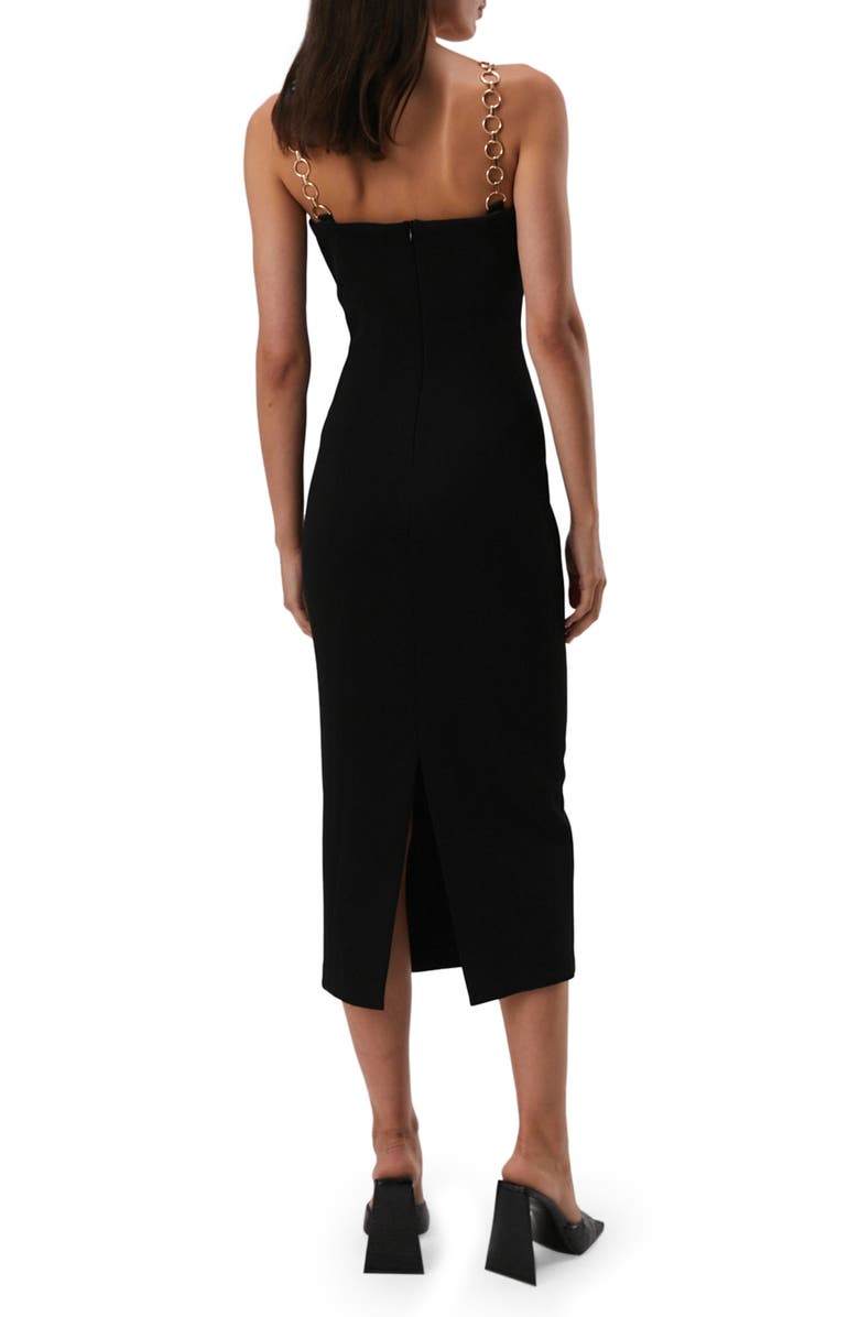 MISHA COLLECTION Chain Shoulder Strap Cocktail Dress, Alternate, color, 