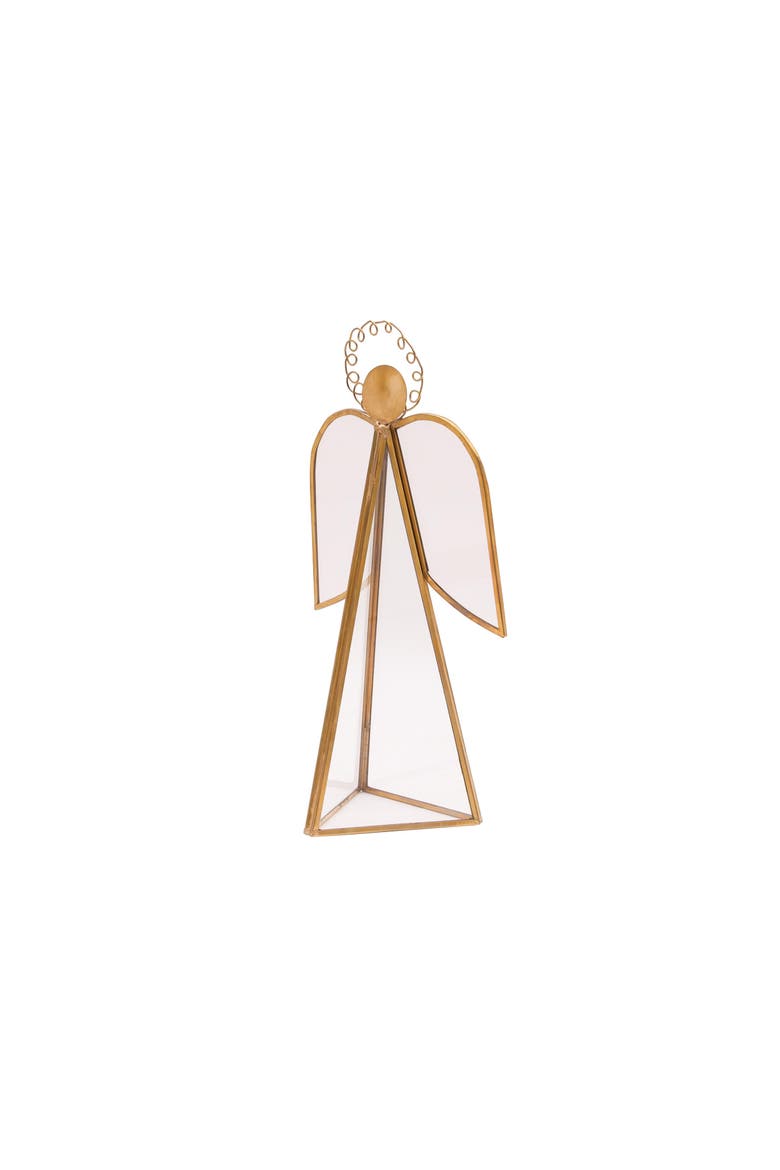 Angel Glass Medium Figurine, Alternate, color, White