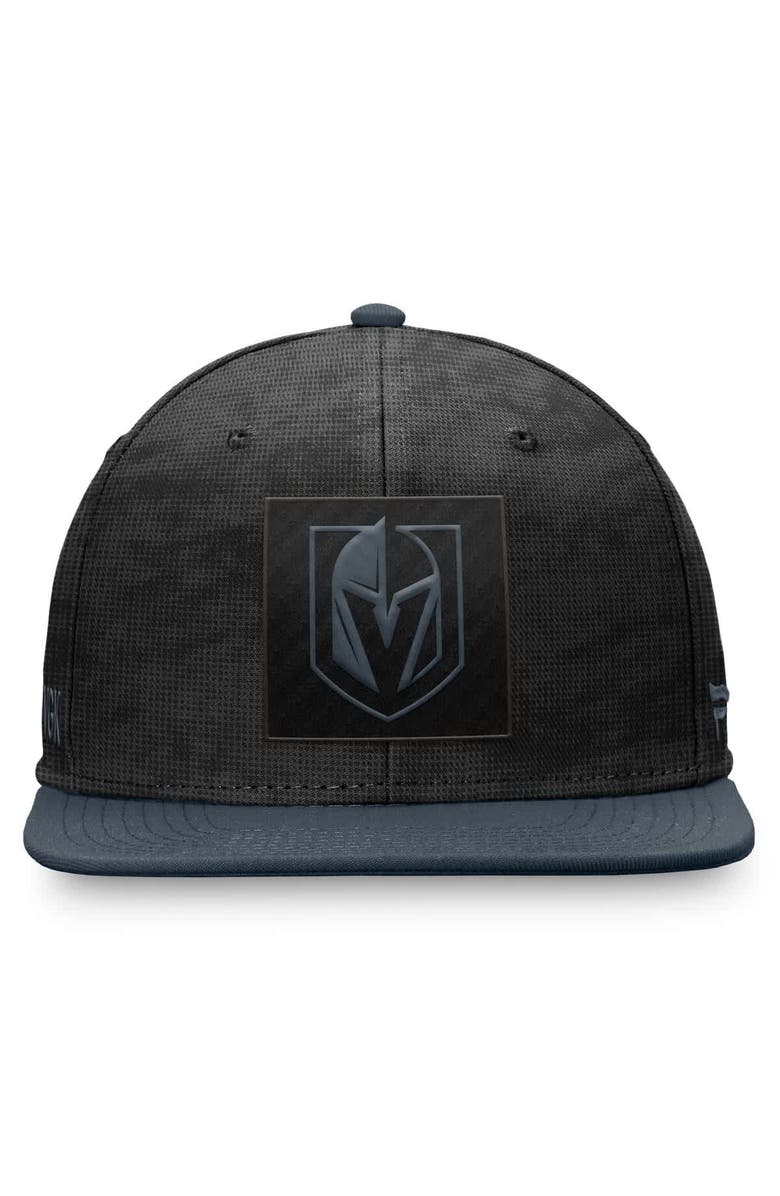 FANATICS Men's Fanatics  Black/Charcoal Vegas Golden Knights Authentic Pro Rink Snapback Hat, Alternate, color, 