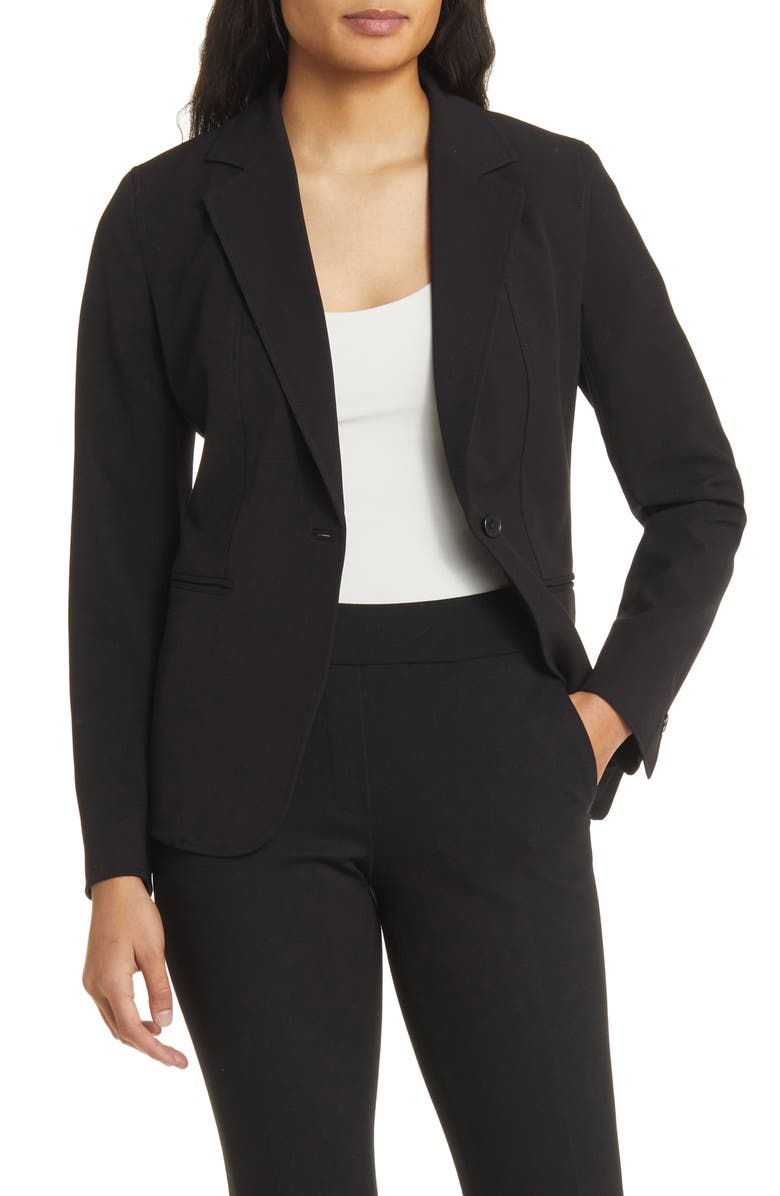 Anne Klein Mélange Jacket, Main, color, Anne Black
