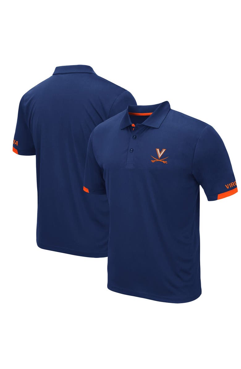 COLOSSEUM Men's Colosseum Navy Virginia Cavaliers Santry Lightweight Polo, Main, color, Navy