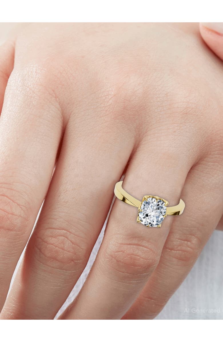 Bliss Diamond 1 1/2Ct Cushion Solitaire Diamond Engagement Ring 14k Gold Lab Grown, Alternate, color, 