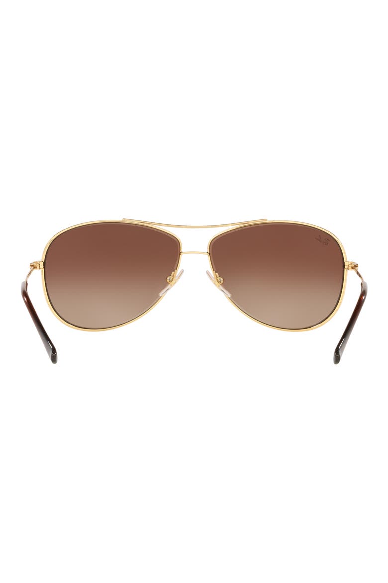 63mm Aviator Sunglasses, Alternate, color, GOLD