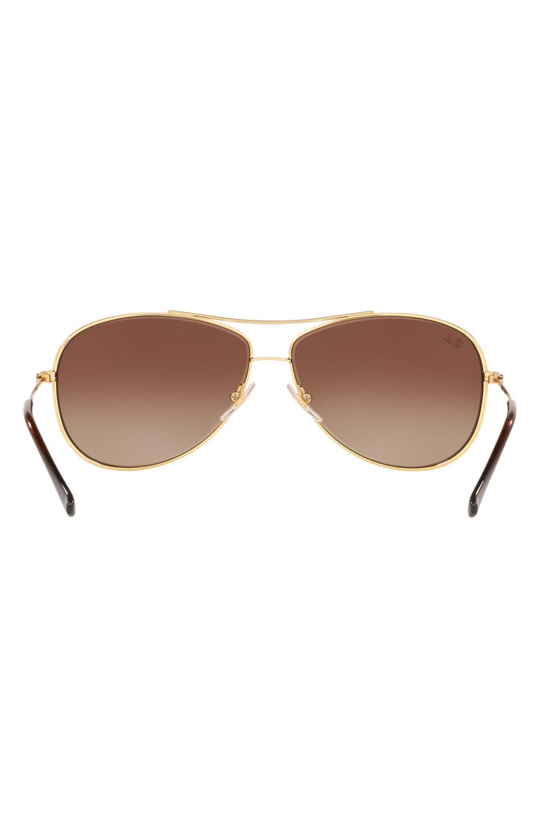 Ray-Ban 63mm Aviator Sunglasses, Alternate, color, Gold