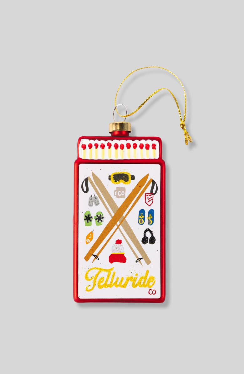 Furbish Matchbook Ornament - Telluride, Main, color, Red