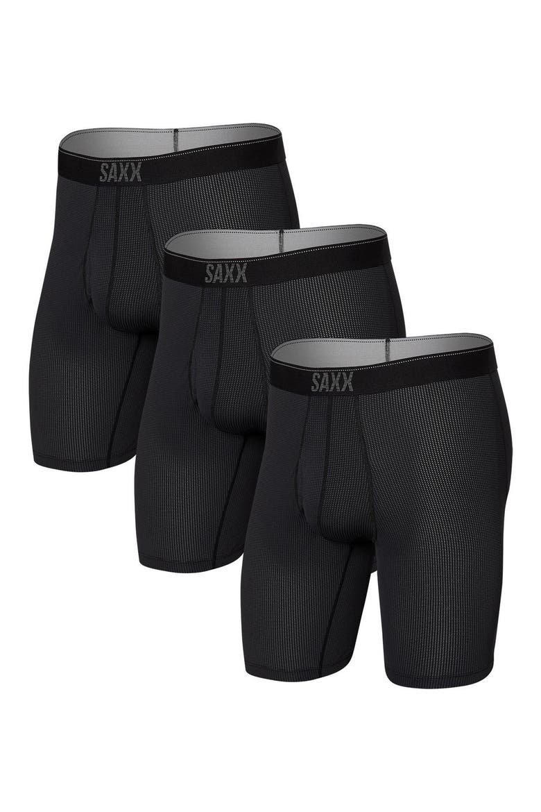 3-Pack Quick Dry Mesh Boxer Briefs, Alternate, color, BLACK II
