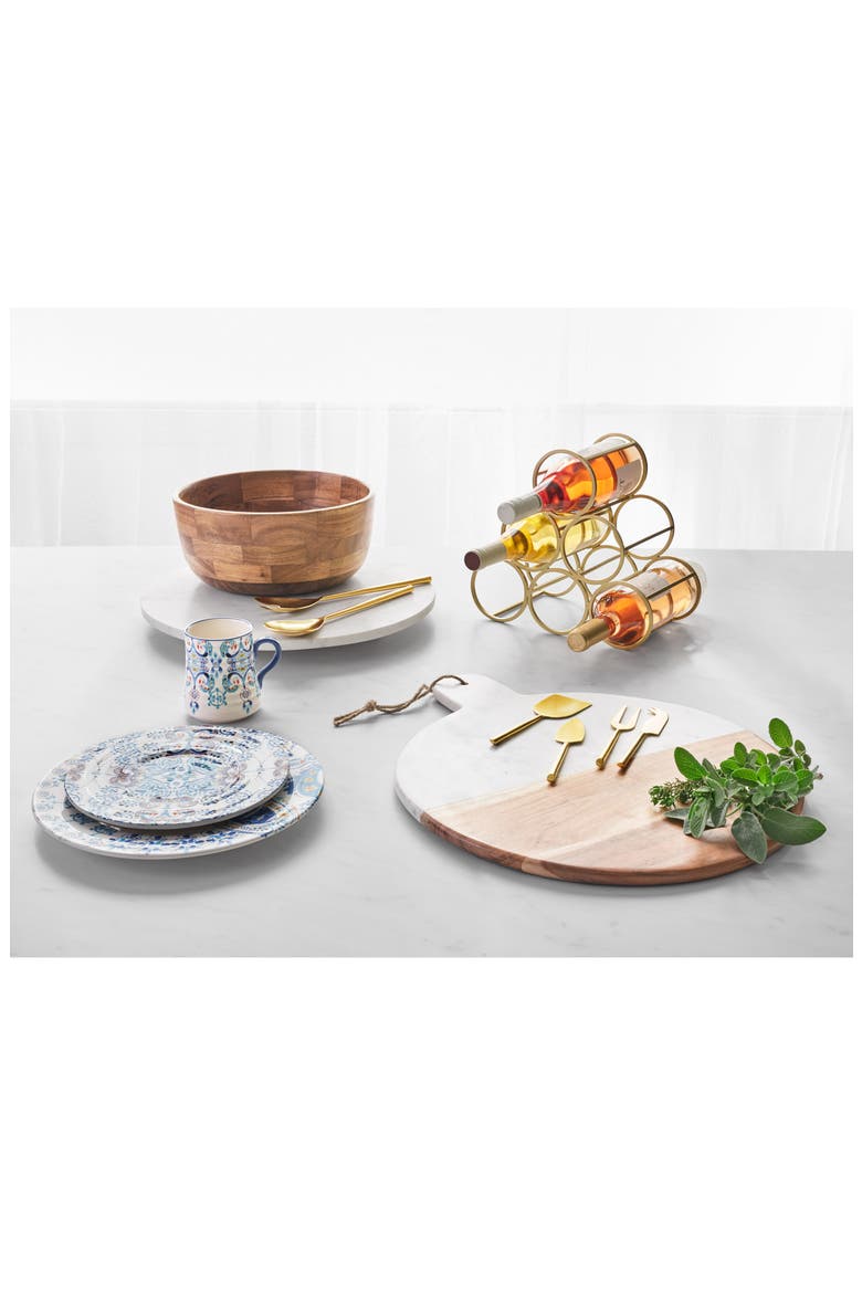 at Home Medium Wood Serving Bowl, Alternate, color, BLONDE