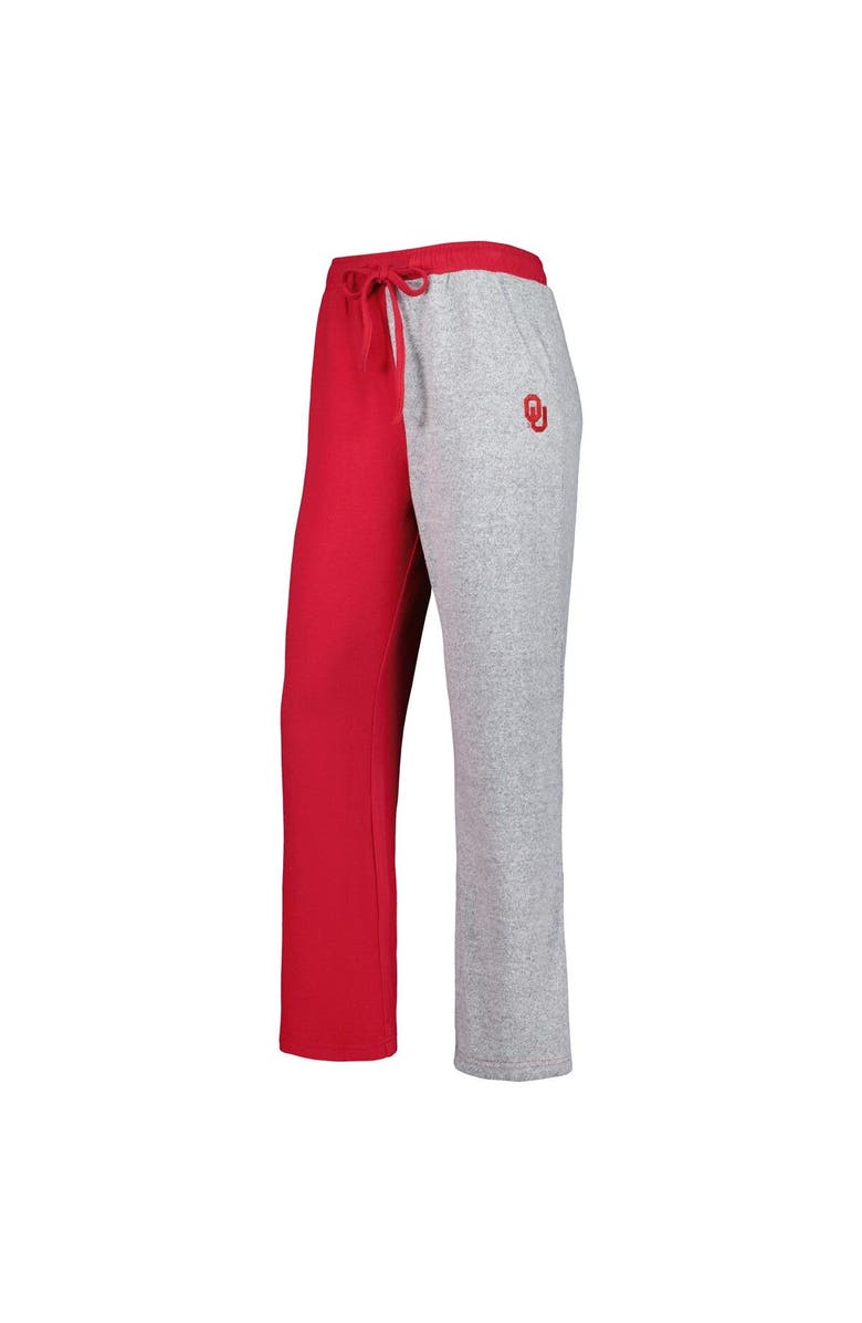 ZOOZATZ Women's ZooZatz Crimson/Gray Oklahoma Sooners Colorblock Cozy Tri-Blend Lounge Pants, Alternate, color, Crimson