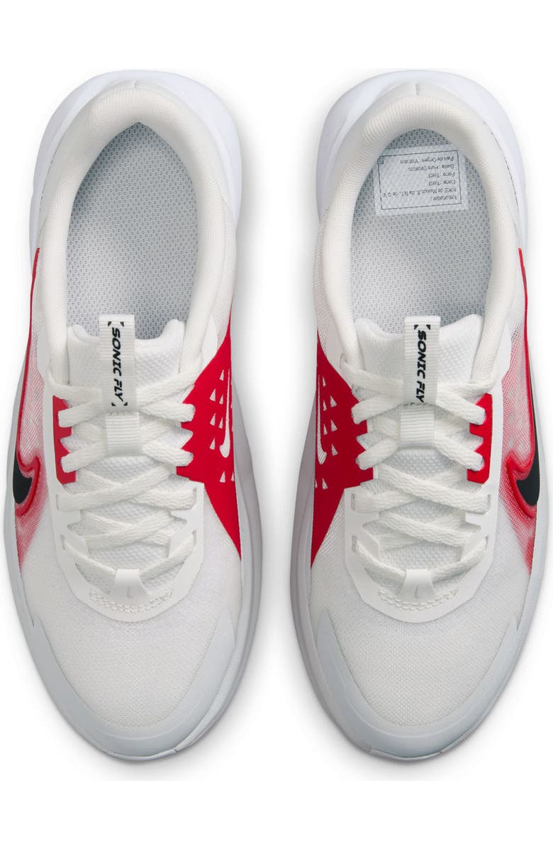 Nike Kids' Sonic Fly Running Shoe, Alternate, color, Summit White/ Red/ White