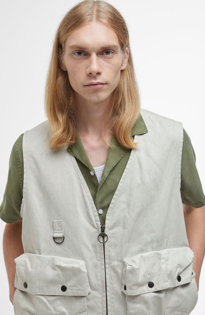 Barbour Modified Westmoreland Vest, Alternate, color, Cream