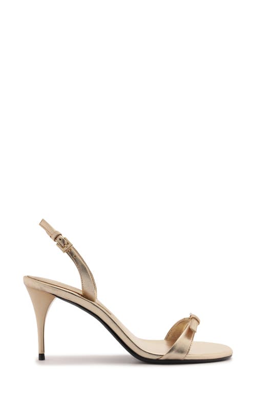 Schutz Aurora Mid Slingback Sandal In Gold