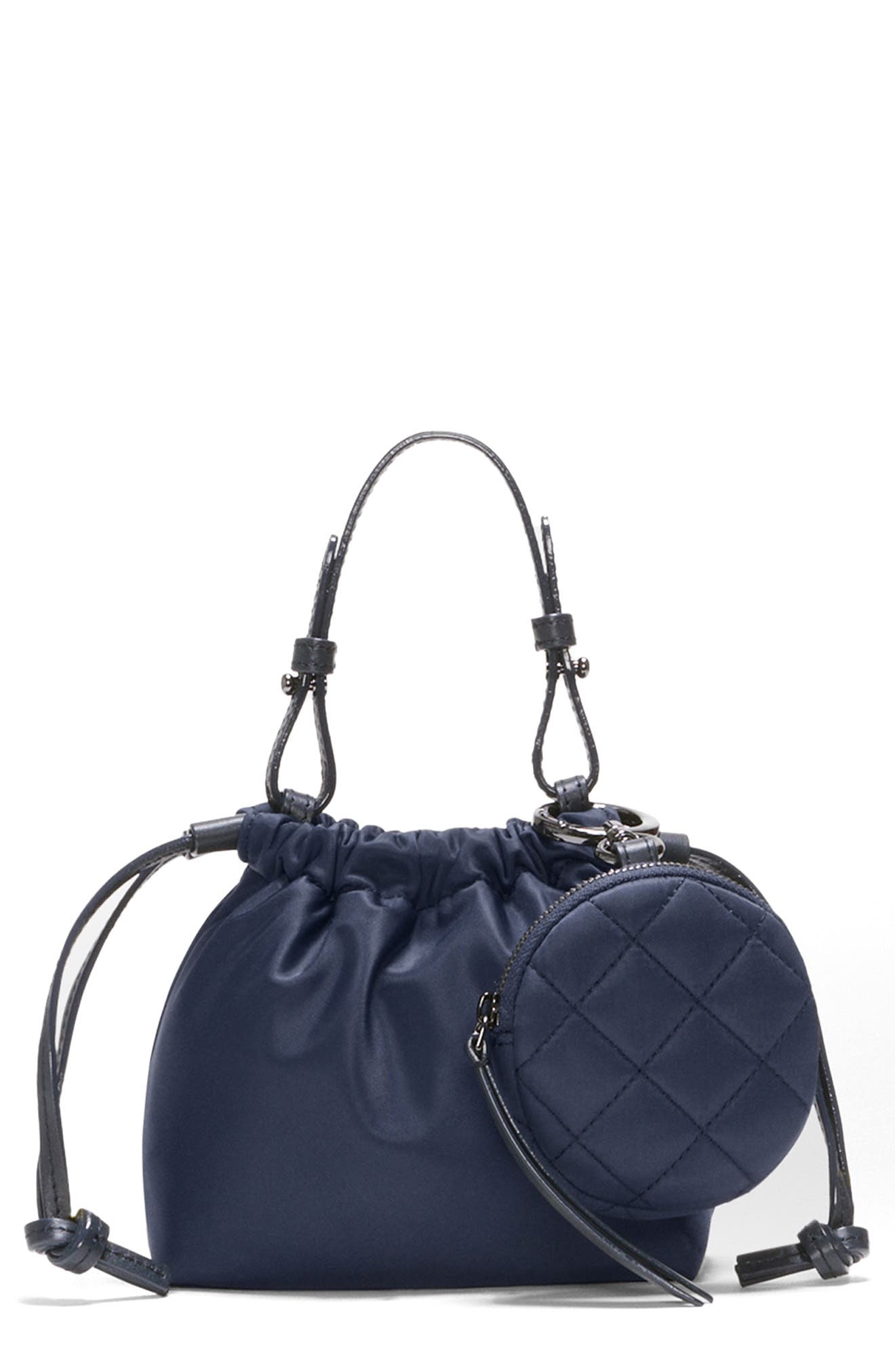 Waverly Bebe Bucket Bag, Main, color, NAVY