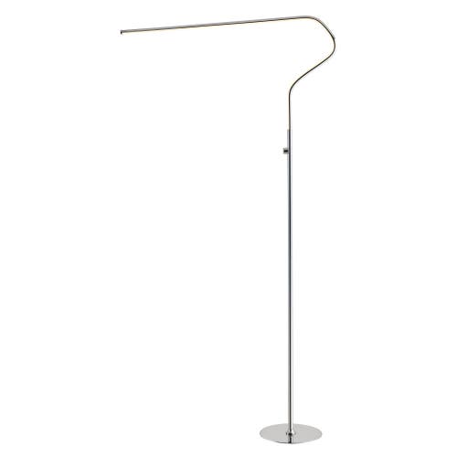 Jonathan Y Julian 65.25" Integrated Led Metal Floor Lamp In Chrome