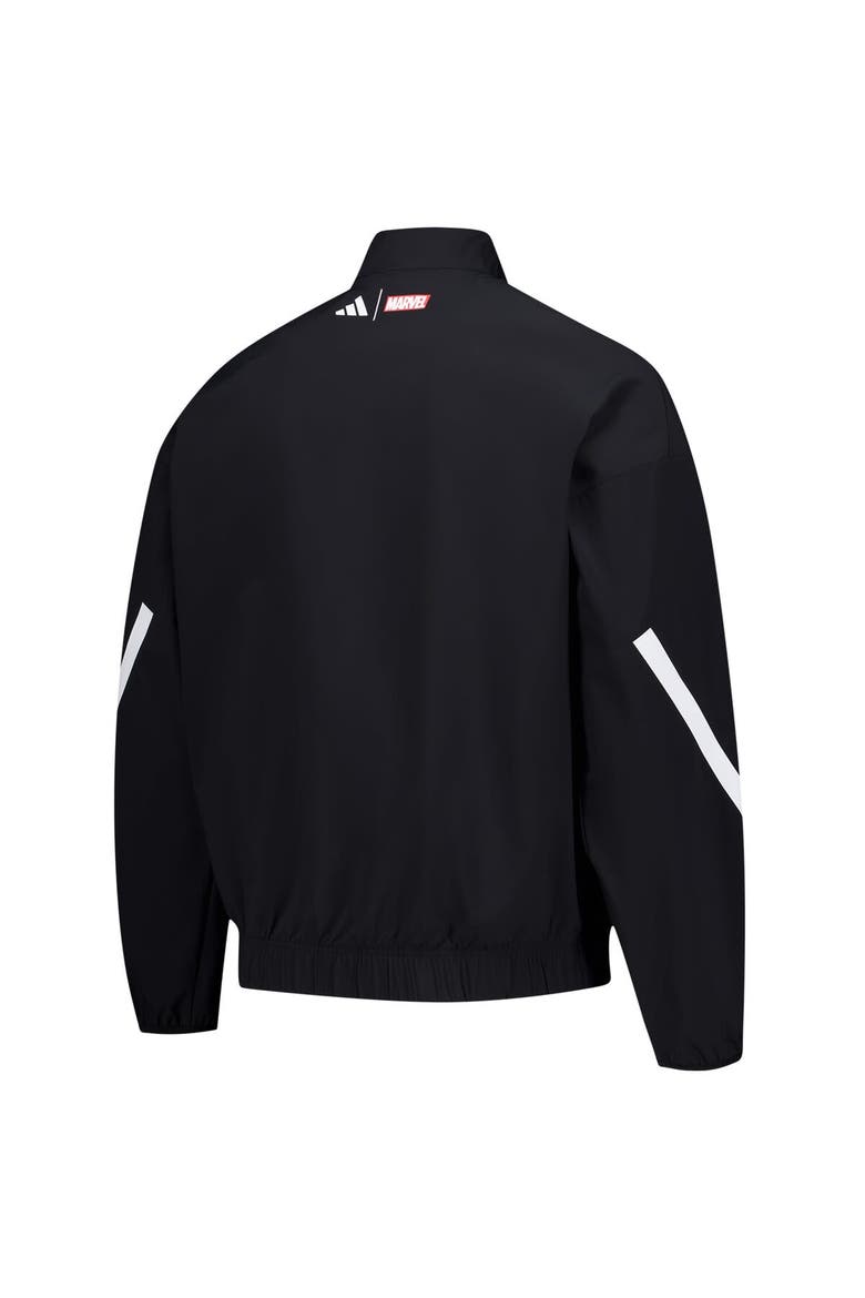Men's adidas Black Real Madrid x Marvel Anthem Full-Zip Jacket, Alternate, color, Black