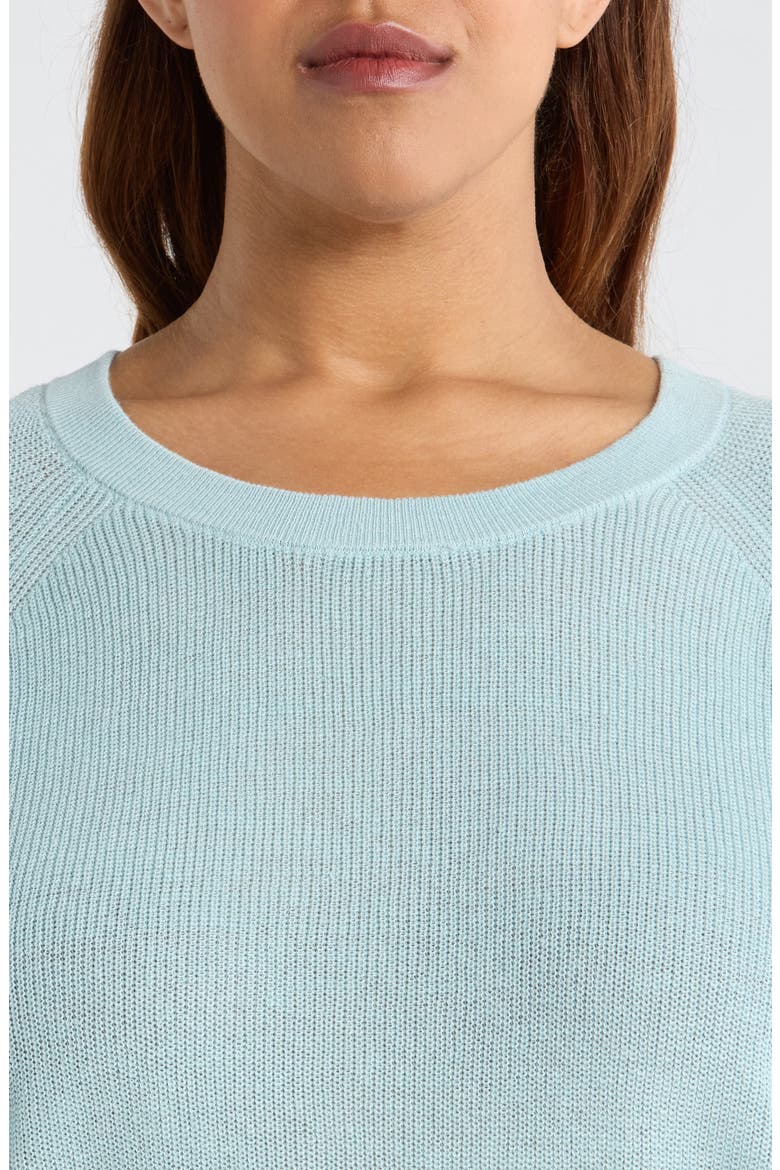 Organic Linen & Cotton Blend Crewneck Sweater, Alternate, color, BREEZE