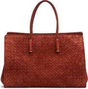 Bottega Veneta Barbara Intrecciato Suede Tote