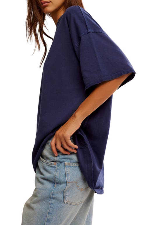 Free People Devon Oversize Cotton T-shirt In Eclipse