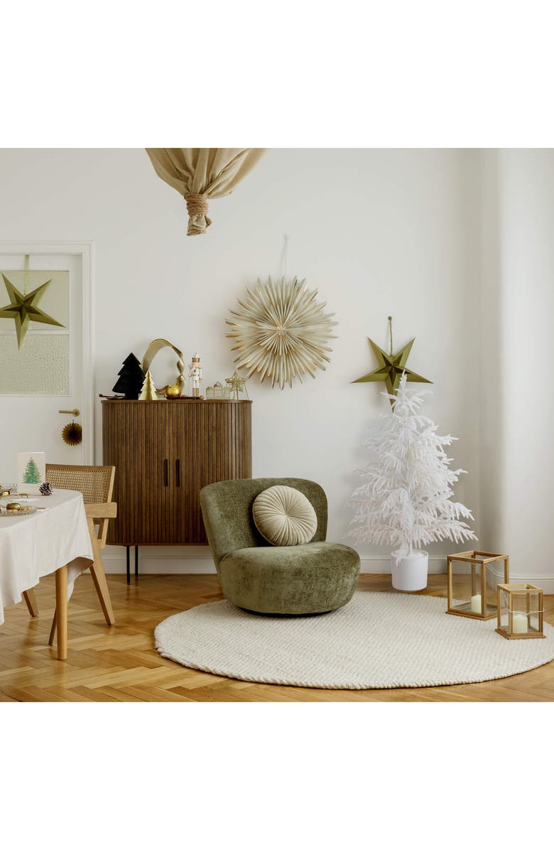 NEARLY NATURAL 4-ft Artificial Real Touch White Norfolk Island Pine Christmas Tree with Natural Look, Alternate, color, White