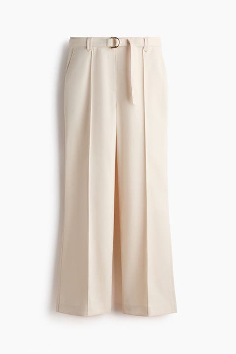 Flared Belted Trousers