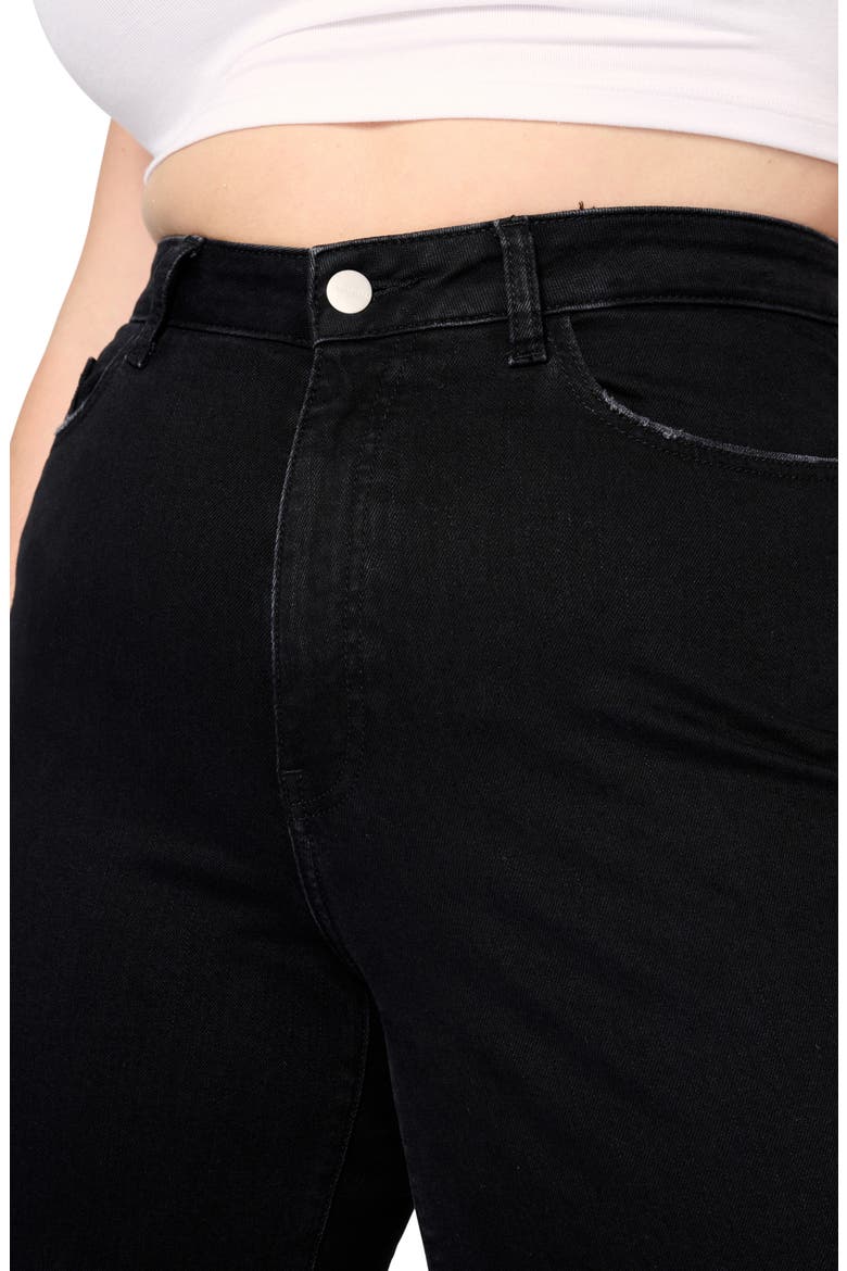 NCE High Waist Wide Leg Jeans, Alternate, color, INKWELL