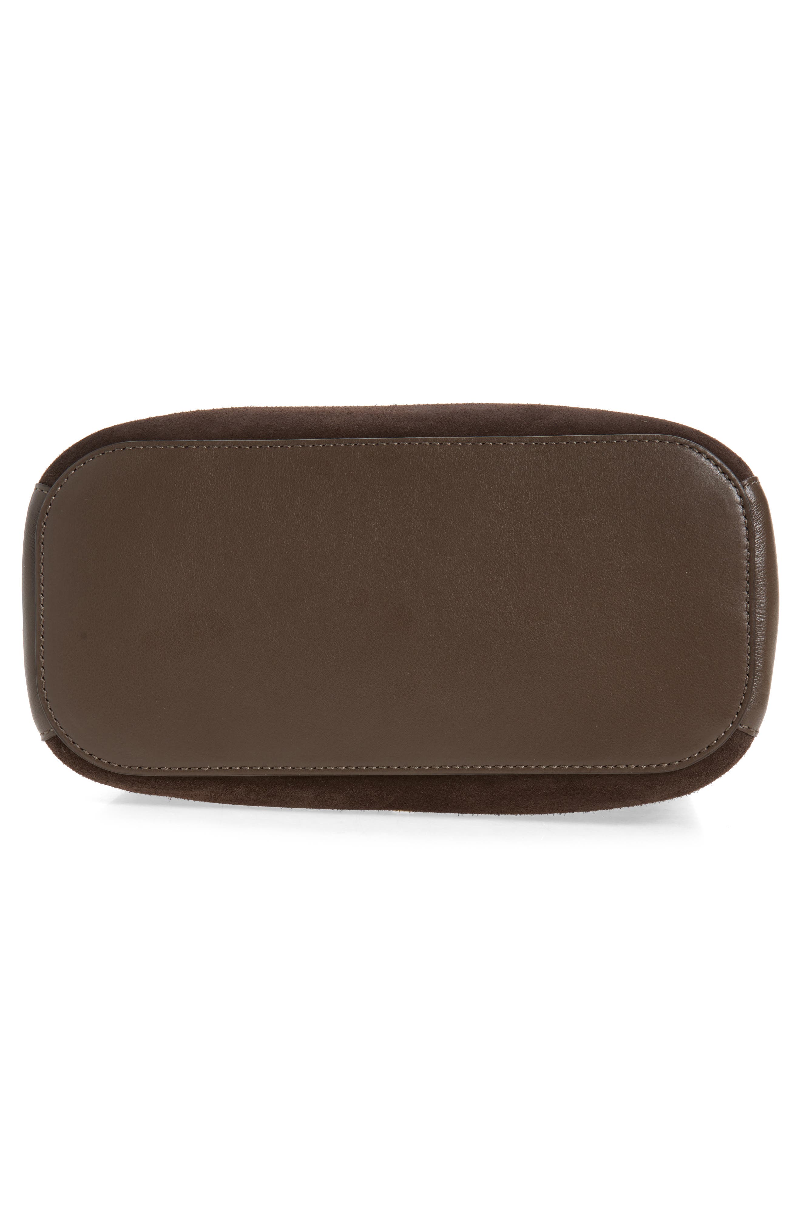 Ringo Suede North/South Shoulder Bag, Alternate, color, TRUFFLE