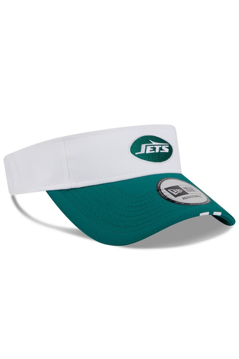 Men's New Era  White/Green New York Jets 2025 NFL Training Camp Adjustable Visor, Alternate, color, White