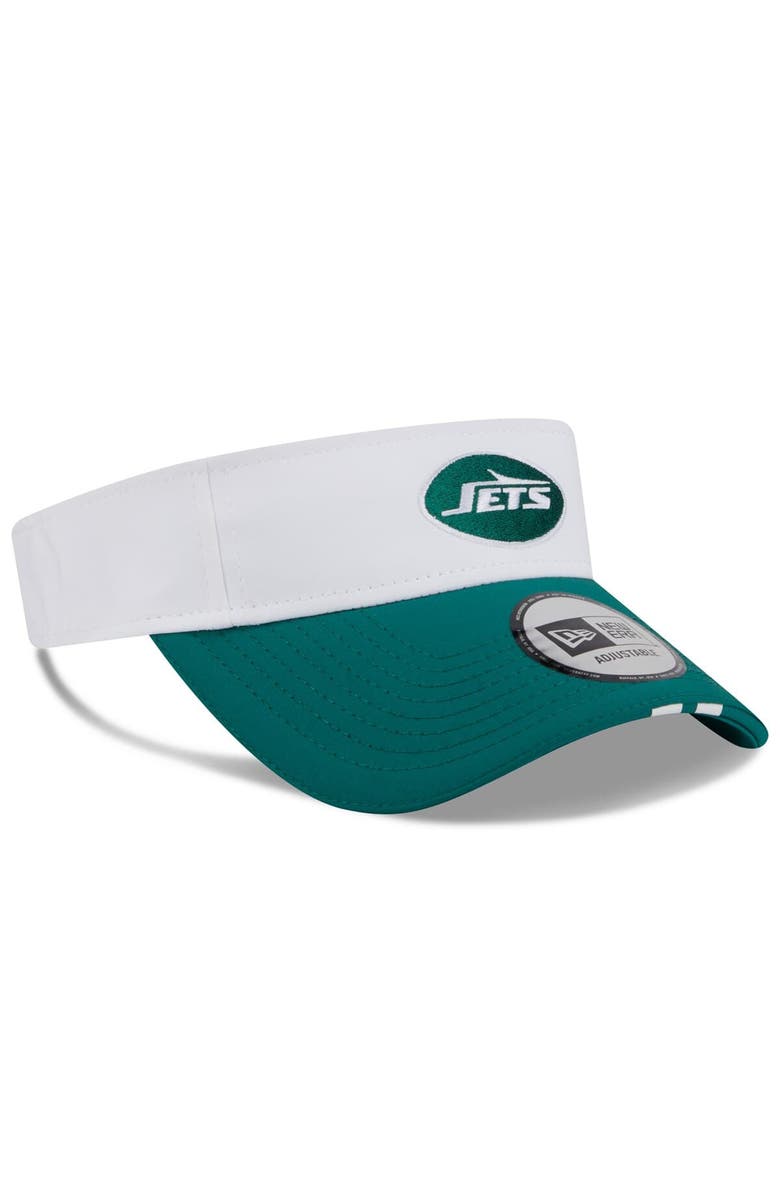 New Era Men's New Era White/Green New York Jets 2025 NFL Training Camp Adjustable Visor, Alternate, color, White