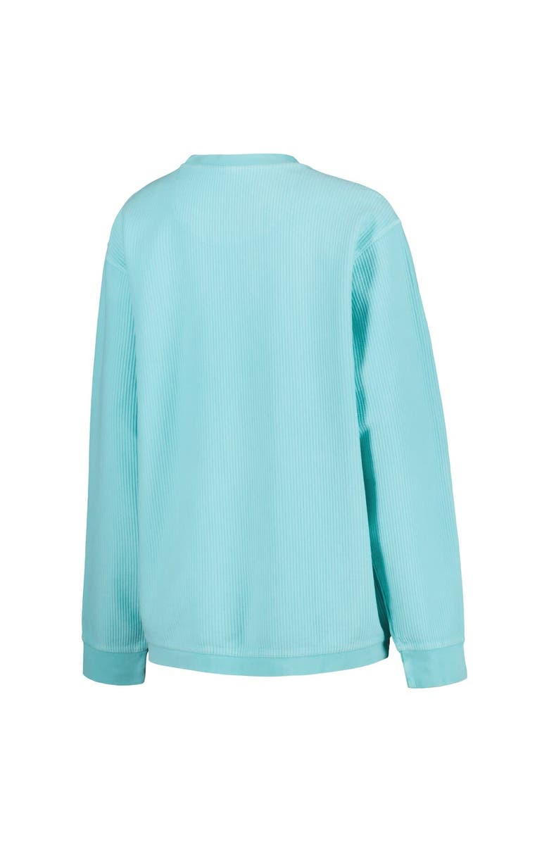 PRESSBOX Women's Pressbox Mint Wisconsin Badgers Comfy Cord Bar Print Pullover Sweatshirt, Alternate, color, Mint