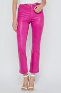 L'AGENCE Tati High Waist Coated Crop Micro Bootcut Jeans