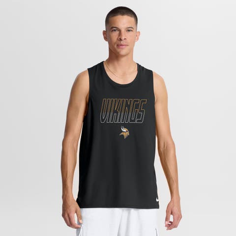Men's Nike Black Minnesota Vikings Kickoff Miler Dri-FIT Tank​ Top