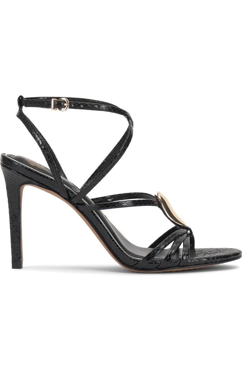 Vince Camuto Arlein Strappy Sandal, Alternate, color, Black Embossed