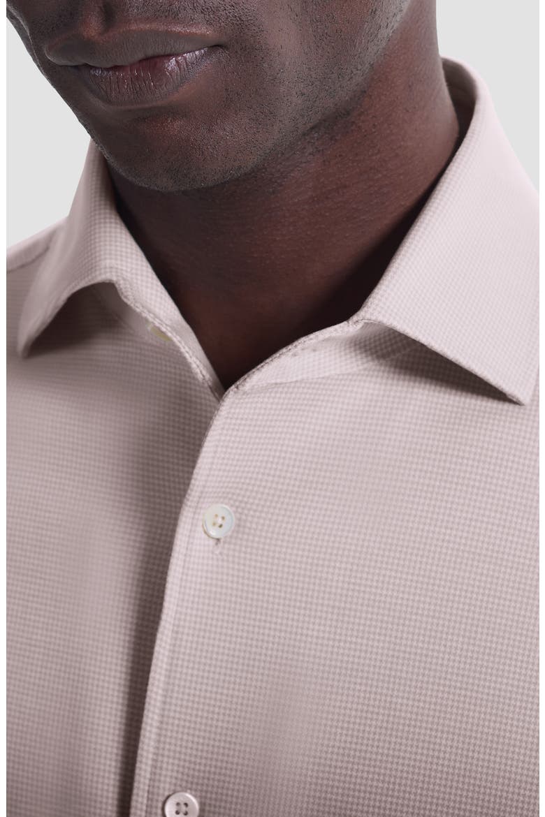 Devon OoohCotton® Houndstooth Button-Up Shirt, Alternate, color, SAND