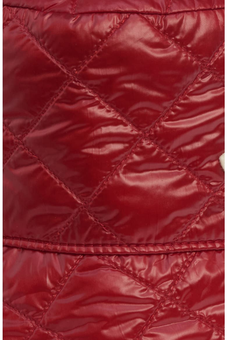 Diamond Quilted Nylon Bucket Hat, Alternate, color, RED AUBURN