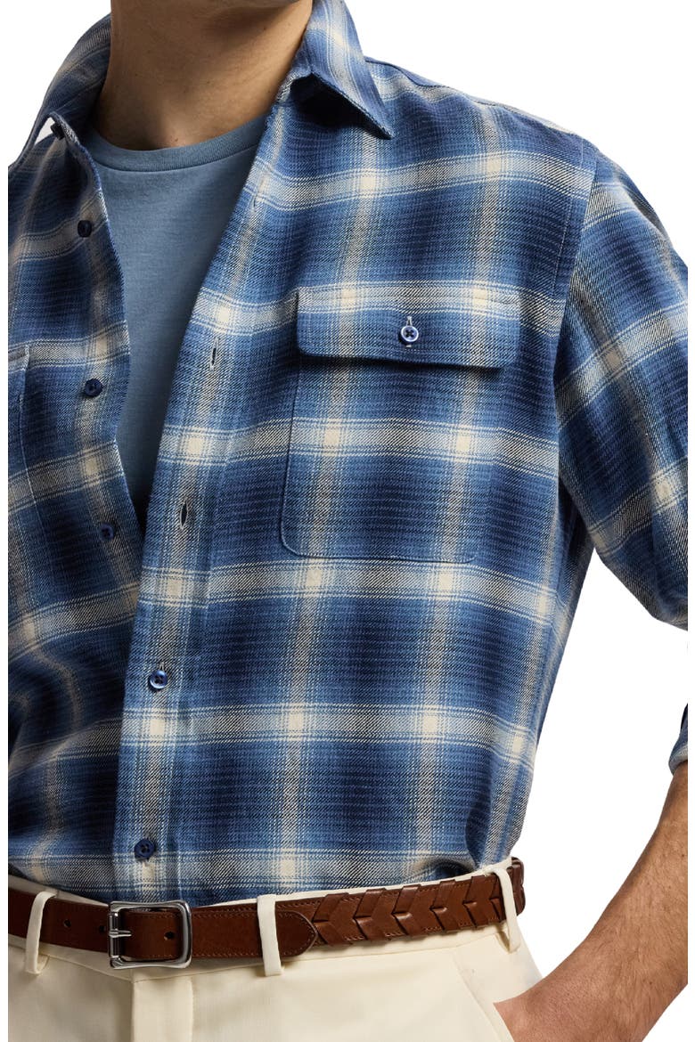 Cooper Plaid Hemp & Cotton Button-Up Shirt, Alternate, color, WINWARD BLUE MULTI