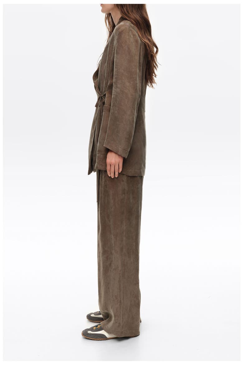 Fluid Wrap Jacket, Alternate, color, DARK OLIVE