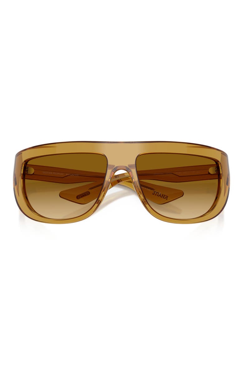 65mm Khaite Irregular Sunglasses, Alternate, color, DARK HONEY / AMARETTO GRADIENT
