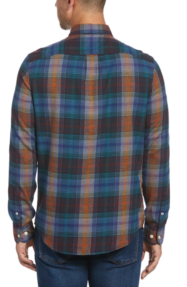 Original Penguin Plaid Flannel Button-Down Shirt, Alternate, color, 