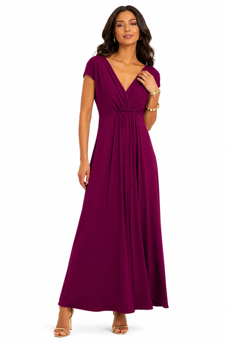 Sophia Maxi Dress, Alternate, color, Plum Wine